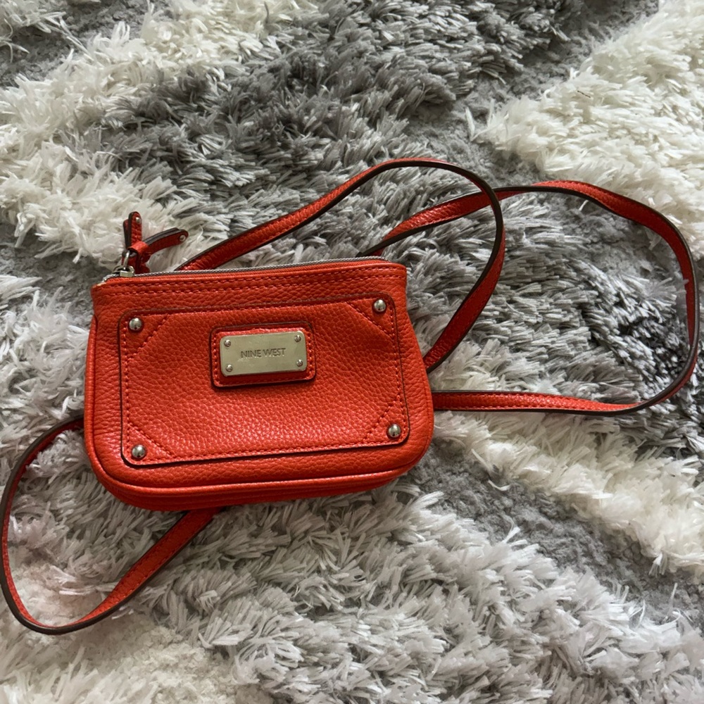 Nine West Orange Crossbody Bag with Adjustable Strap